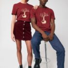 Tshirt Bio Homme Save The World Cerise