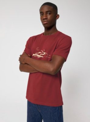 Tshirt Bio Homme Silence Cerise