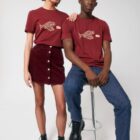 Tshirt Bio Homme Veloraptor Cerise