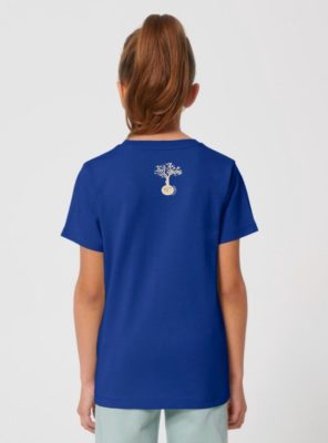 Tshirt Enfant Bio Fille Bleu Dos