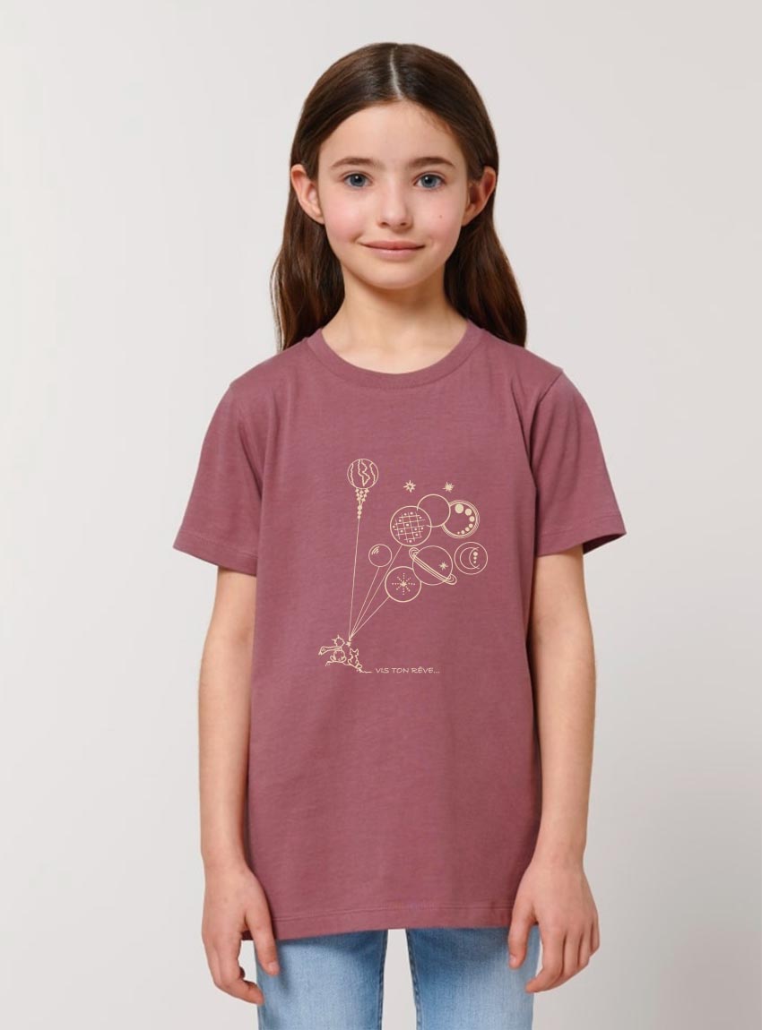 Tshirt Enfant Bio Fille Rêve Hibiscus Tshirt Enfant Bio Fille Rêve Hibiscus