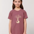 Tshirt Enfant Bio Fille Save The World Hibiscus