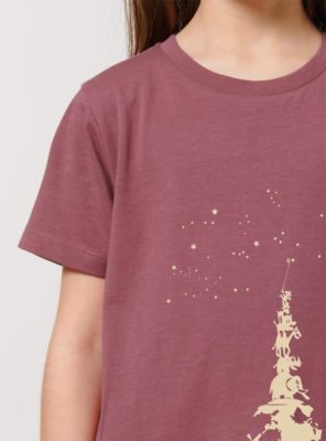 Tshirt Enfant Bio Fille Sky Totem Hibiscus