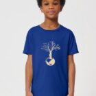Tshirt Enfant Bio Garçon Save The World Bleu