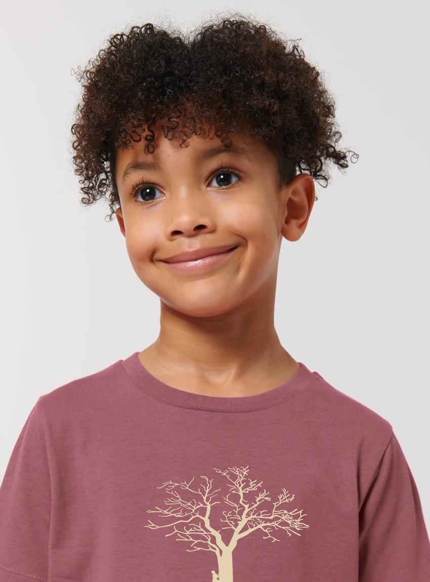 Tshirt Enfant Bio Garçon Save The World Hibiscus