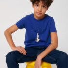 Tshirt Enfant Bio Garçon Sky Totem Bleu