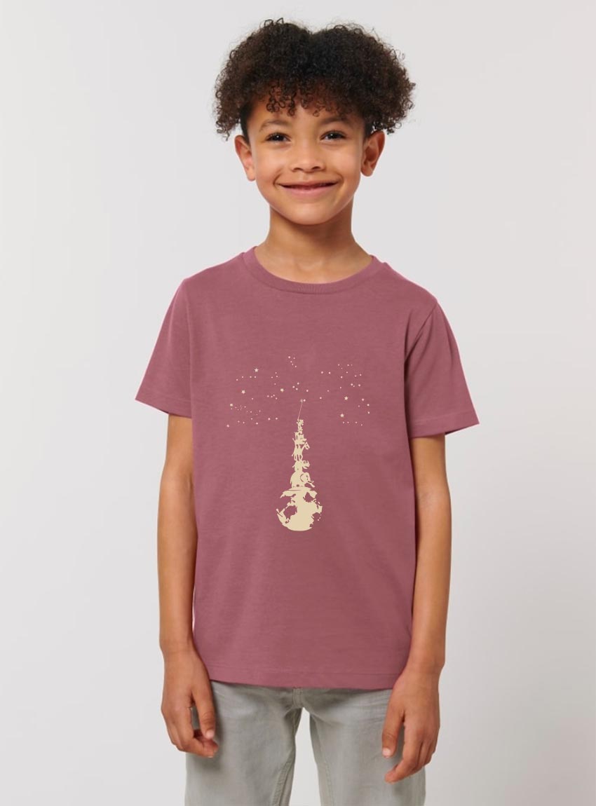 Tshirt Enfant Bio Garçon Sky Totem Hibiscus