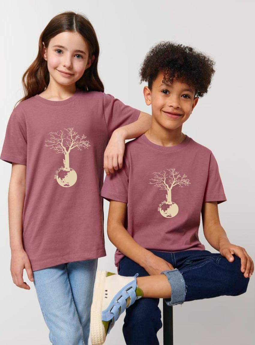 Tshirt Enfant Bio Save The World Hibiscus Tshirt Enfant Bio Save The World Hibiscus