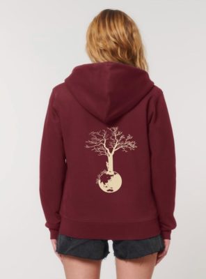 Veste Bio Unisex Save The World Bordeau