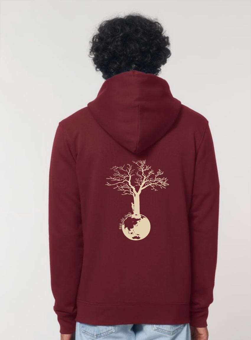 Veste Bio Unisex Save The World Bordeau